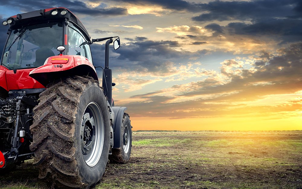 red-tractor-sunset